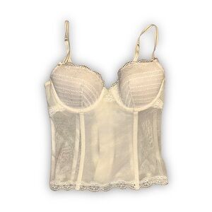 La Senza Cream Lace Bustier - Small